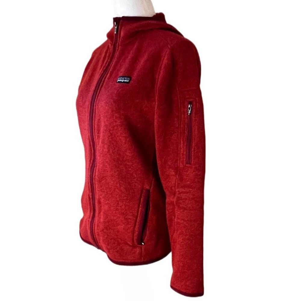 Patagonia Women"s Red Zipped Pockets Casual Long Sleeve Full Zip Hoodie Size XS - Picture 5 of 8